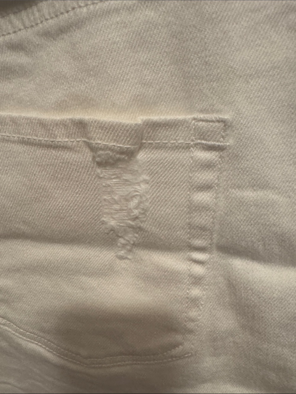 Maurices Cream Denim Shorts with Black Patterned Waist Tie - Picture 7 of 9